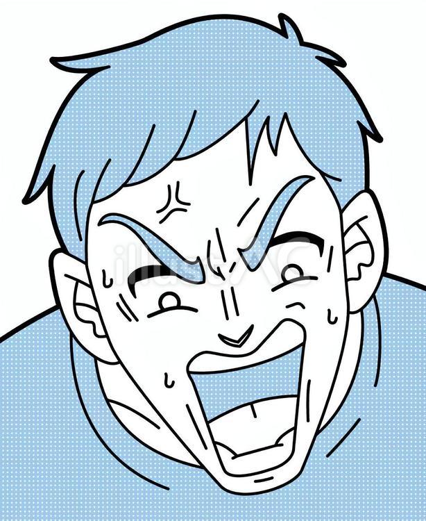 漫画風　激怒男性 人物,漫画,漫画風のイラスト素材