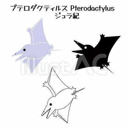 プテロダクティルス 可愛いジュラ紀の翼竜
