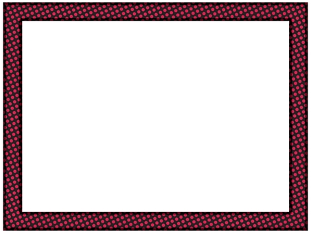 水玉の額縁フレ−ム　赤　黒 水玉,ドット,柄,パターン,模様,水玉模様,額縁,フレ−ム,ポストカード,飾り枠のイラスト素材