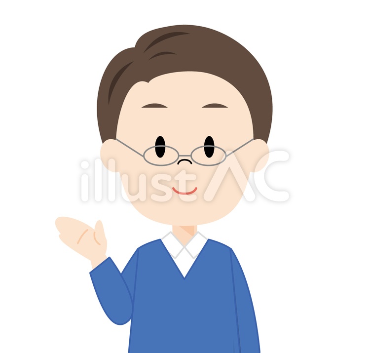 男性（案内） 案内,こちら,紹介のイラスト素材