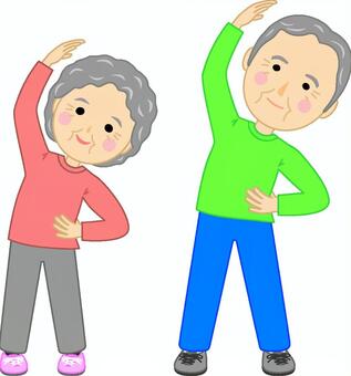 Elderly gymnastics 2, , JPG and PNG