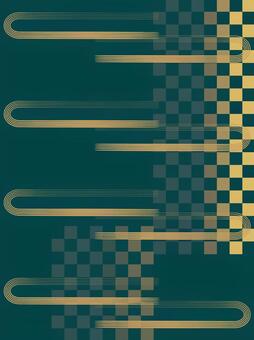 しぶみのある市松模様の和背景1 和,和風,背景,市松模様,文様,シンプル,手書き,柄,チラシ,筆線のイラスト素材