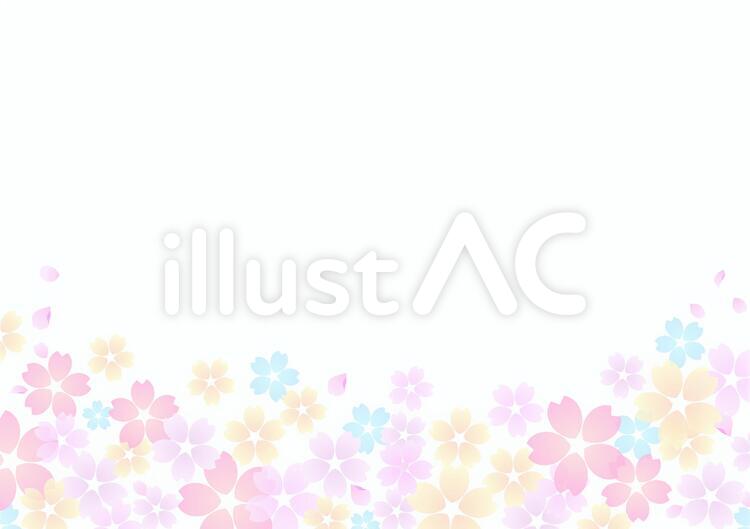 桜素材352 春,桜,フレームのイラスト素材
