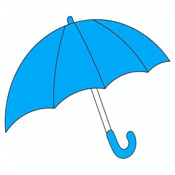 青い傘 青い傘,天気,雨,梅雨,児童傘,青,持ち手のイラスト素材