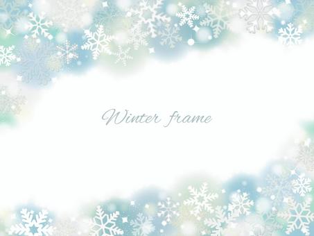 雪の結晶のフレーム8 冬,クリスマス,雪,雪の結晶,フレーム,背景,冬休み,12月,1月,2月のイラスト素材