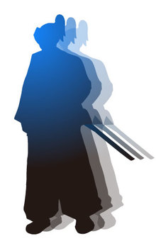 Illustration, paternity, warrior, silhouette, 