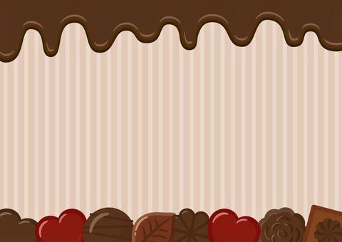 バレンタインのチョコレートの背景12 バレンタイン,背景,フレーム,チョコ,チョコレート,ハート,2月,バレンタインチョコ,バレンタインデー,ストライプのイラスト素材