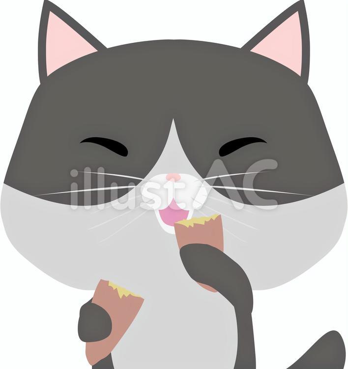 さつまいも_はちわれ さつまいも,猫,はちわれのイラスト素材