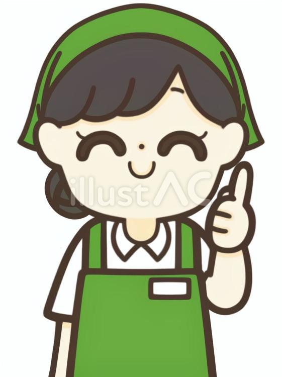 注意、説明をする女性店員 女性,店員,スタッフのイラスト素材