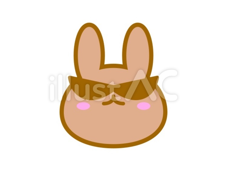 うさぎ　グラサン　茶 うさぎ,動物,サングラスのイラスト素材