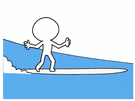 サーフィン シルエット,サーフィン,ボード,海,pop調,手描き,お知らせ用,宣伝用,挿絵,ワンポイントのイラスト素材