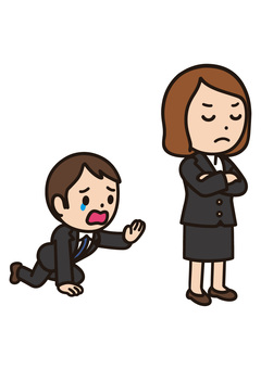 許さないOL 許さないOL 人物,さよなら,別れ,失恋,見限る,呆れ,未練,dv,謝罪,男性のイラスト素材