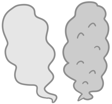 煙　2種 煙,黒煙,立ち上る,もくもく,けむり,出るのイラスト素材