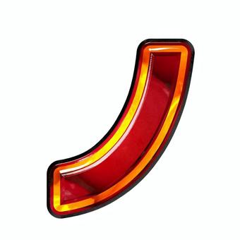 カタカナ文字ノ 文字,ギラギラ,赤色,カタカナ,ノのイラスト素材