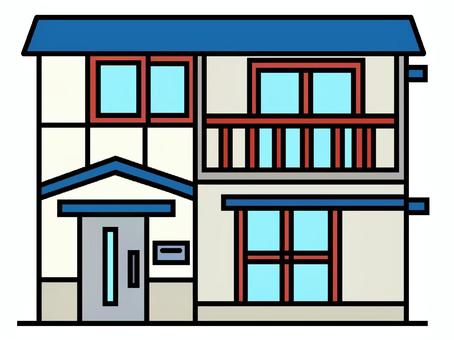 一軒家 一軒家 一軒家,一戸建て,建物,分譲住宅,マイホーム,イラストのイラスト素材