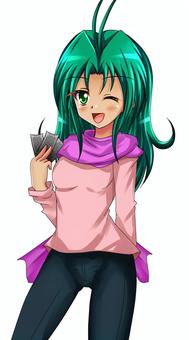 Sara Standing Picture 2, wink, original character, oriyara, JPG and PNG