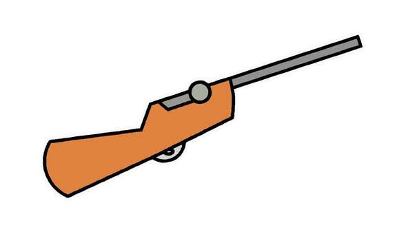 射的銃イラスト 銃,射的,的屋,おもちゃ,お祭り,夏祭り,屋台,夜店,秋祭り,露店のイラスト素材