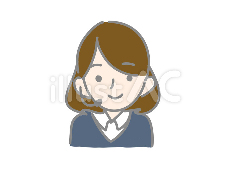 オペレーター　女性　 オペレーター,女性,手描きのイラスト素材