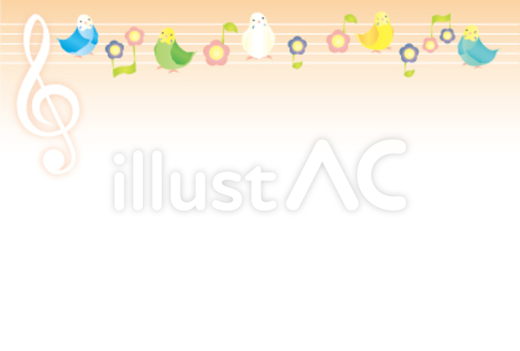 セキセイインコの音楽フレーム せきせいいんこ,アンサンブル,セキセイインコのイラスト素材