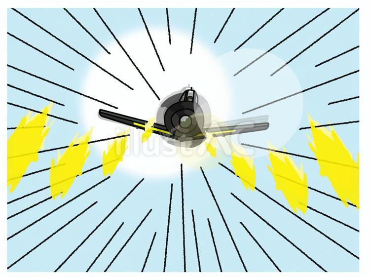 ゼロ戦 ゼロ戦 ゼロ戦,飛行機,空のイラスト素材
