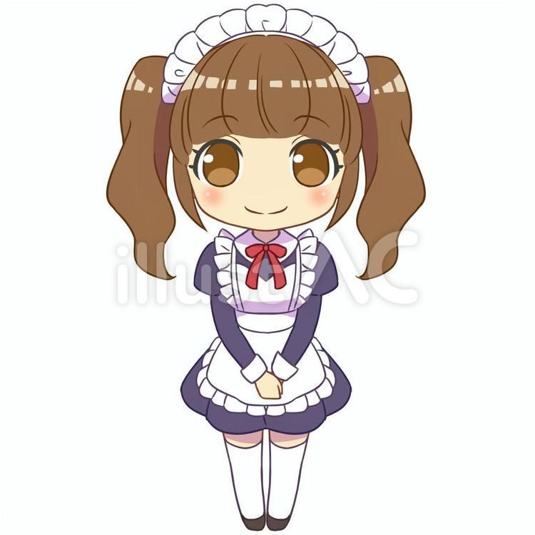 メイドさん メイド,可愛い,かわいいのイラスト素材