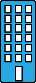 高層ビルシルエット ビル,マンション,タワー,アイコン,高層ビル,高層マンション,オフィス,会社,建物,企業のイラスト素材
