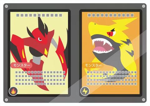 ディスプレイスタンドに飾られているカード カードゲーム,トレーディングカード,トレカ,カード,ディスプレイスタンド,スクリューダウン,アクリル板,ディスプレイ,スタンド,コレクションのイラスト素材