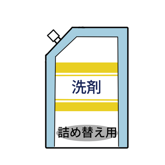 詰め替え用洗剤 洗剤,詰め替え,洗濯,掃除,食器洗い,日用品,大掃除,消耗品のイラスト素材