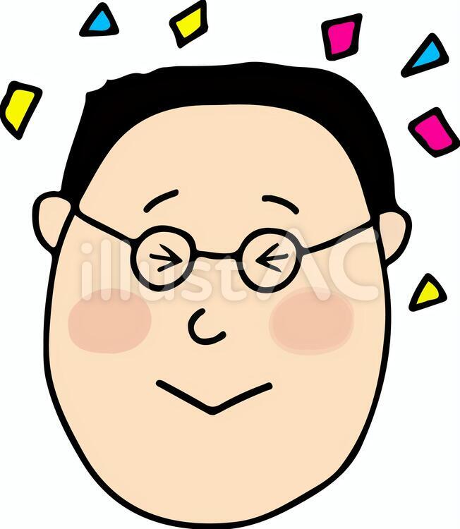 男性の顔 喜びイラスト No 178 無料イラストなら イラストac