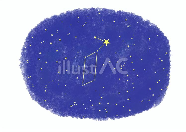 こと座　クレヨン風 こと座,クレヨン,星のイラスト素材