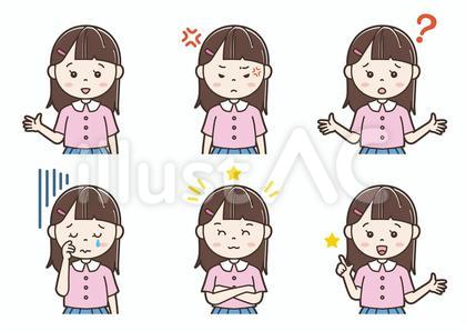 女性イラスト表情23