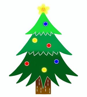 紅型クリスマスツリー クリスマスツリー,クリスマス,紅型,シンプル,カラフル,デフォルメ,12月のイラスト素材