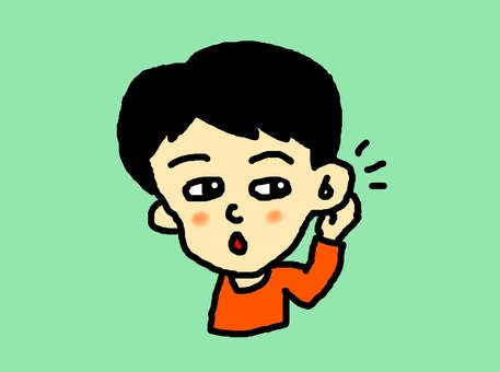 聞き耳を立てる人 男性,聞き耳を立てる,うわさ話,盗み聞ぎ,小耳にはさむのイラスト素材