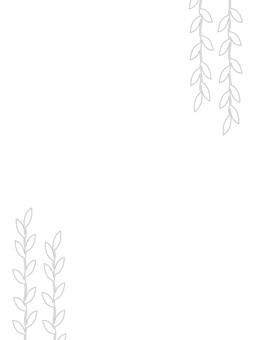 モノクロの葉のついた枝のフレーム背景 葉,枝,背景,ライン,飾り罫,フレーム,縦,モノクロ,グレー,線画のイラスト素材