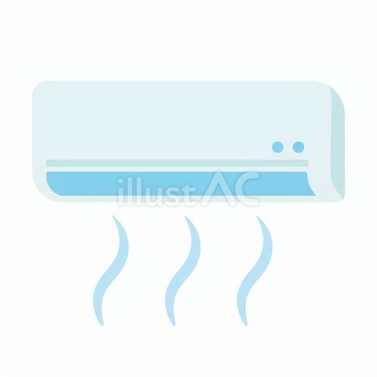 エアコンと涼しい風 エアコン,冷房,涼しいのイラスト素材