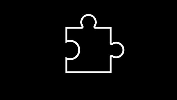 Puzzle piece (white icon), puzzle, piece, icon, JPG and PNG