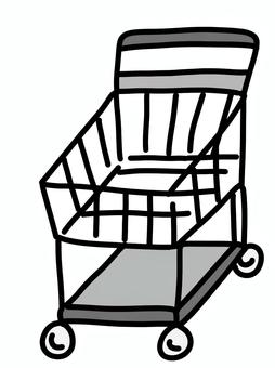 買い物カート正面 カート,ショッピングカート,買い物,生活,シンプルのイラスト素材