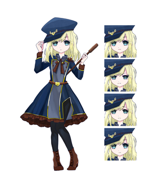 軍服ロリータ 軍服,ロリータ,少女,ムチ,スカート,金髪,制服のイラスト素材