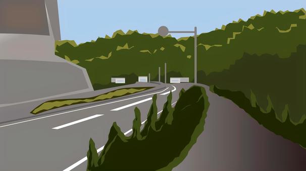 車道　カーブ　 道路,車道,カーブのイラスト素材