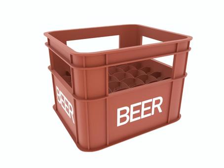 赤色のビールケース ビールケース,ケース,ビール箱,入れ物,3d,cg,赤色のイラスト素材