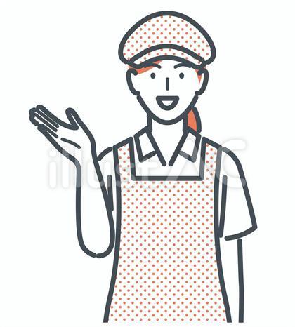 案内する女性店員