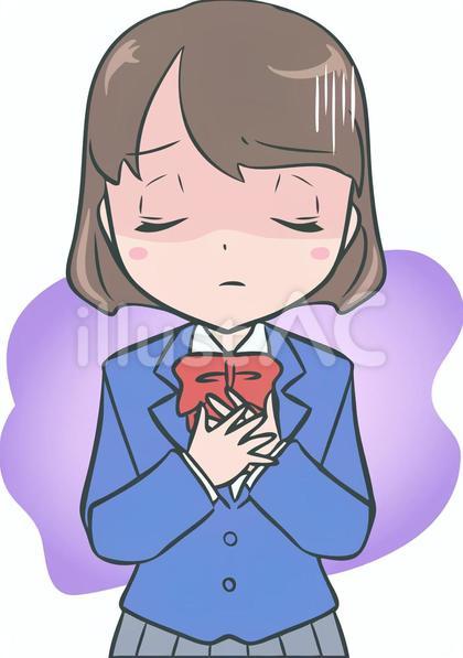 心を痛める女子生徒
