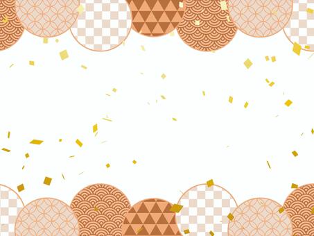 正月和風年賀状 年賀状,和柄,和風,正月,可愛い,美しい,ベクター,紙吹雪,パーティー,お祝いのイラスト素材