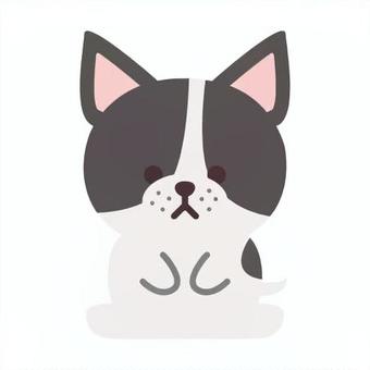 お座りフレンチブルドッグのイラスト フレンチブルドッグ,犬,愛犬,ペット,ペットショップ,動物,かわいい,犬種,シンプル,アイコンのイラスト素材
