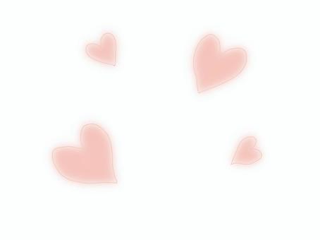 ピンクのハート ピンクのハート ハート,大小,ピンク色,ぼかし,かわいい,優しい,イメージ,愛,愛情,恋のイラスト素材