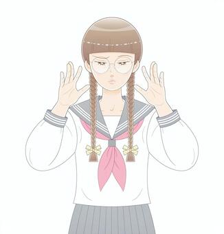 Illustration, female, school uniform, illustration, JPG and PNG