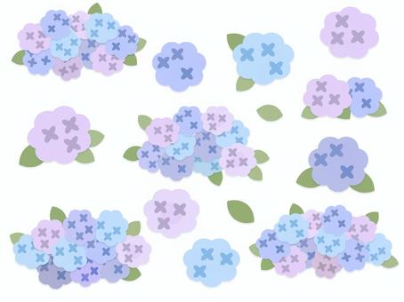 あじさい あじさい,梅雨,紫陽花,アジサイ,雨,6月,夏,花,初夏,紫のイラスト素材