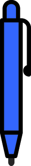 青のペンです。 ペン,シンプル,ボールペン,万年筆,シャープペン,筆記具,文房具,書く,描く,サインペンのイラスト素材