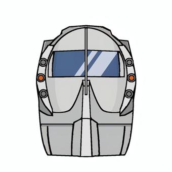 特急電車ラピート白　アウトライン 電車,アイコン,ラピート,特急,電車アイコン,乗り物,正面,南海,鉄道,旅のイラスト素材