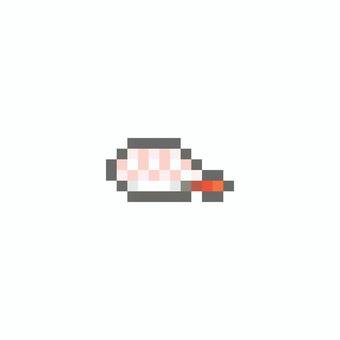 ドット絵のお寿司 あまえび ドット絵,ピクセル,お寿司,エビ,ピクセルアート,かわいい,寿司,握り,ネタ,シャリのイラスト素材